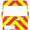 Striping MAN TGE/Volkswagen Crafter H3 2018- Chevrons Avery Prismatic rood/Geel 20 cm deuren 270 