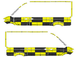 Striping MAN TGE/Volkswagen Crafter L3H3 2018- Traffic Officer KIT 2 sliding doors