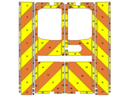 Striping MAN TGE/Volkswagen Crafter 2018- Strobel Box Body - Chevrons Oranje/Geel 20cm - HVZ Westhoek