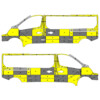 Striping Renault Trafic 2022 L2H1 Traffic Officer KIT  links   rechts  2 schuifdeuren