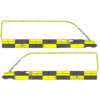 Striping Mercedes Sprinter 2019 RWD L3H2 Traffic Officer KIT Avery Prismatic Yellow / Oralite Black