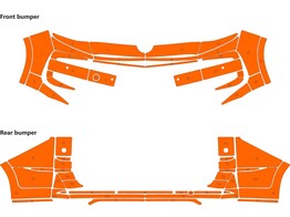 Arisco Sto stangen VW T7 L2H1 2021- Orange Heckklappe  FPS RPS  mit Button blast