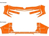 Arisco Bumpers VW T7 L2H1 2021- Oranje met kofferklep  FPS   RPS  met Button blast