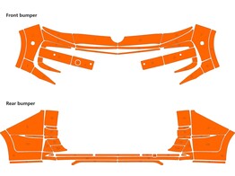 Arisco Bumpers VW T7 L2H1 2021- Orange tailgate  FPS   RPS    buttonblast Front