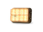 LEDX Amber/Amber - Dubbel kalenderlamp in zwarte behuizing - verticaal - 12VDC