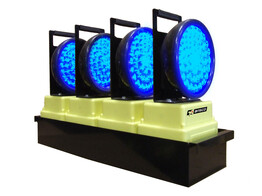 Jeu de 4 lampes bleus dia 200mm synchronisees