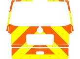 Striping Volkswagen Transporter Chevrons Oranje/Geel 20 cm