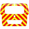 Striping Mercedes Vito 2015 - Chevrons T7500 Rouge/Jaune 10 cm - avec couvercle de coffre et vitre -