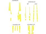 Striping Volkswagen Crafter 2017 - Bespoke panels for inside doors T11513 Yellow