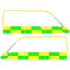 Striping Mercedes Sprinter 2018 L2H2 - Battenburg T11500 Yellow/Green/White  left   right  1 sliding