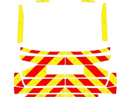 Striping Skoda Superb Break 2019 - Chevrons T7500 Rouge/Jaune 10cm