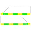 Striping Volkswagen Crafter 2017 L3H3 - Half Battenburg T11500 Groen/Geel/Wit  links   rechts  2 schuifdeur/deuren 180 