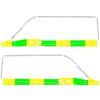 Striping Mercedes Sprinter 2008 L2H2 - Half Battenburg T11500 Yellow/Green/White  left   right  2 sl