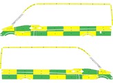 Striping Mercedes Sprinter L3H2 Battenburg Rood/Geel/Wit  links   rechts  V20895