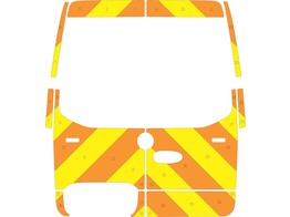 Striping Mercedes Sprinter 2018 H2 - Chevrons T11500 Orange/Jaune 20 cm Liege