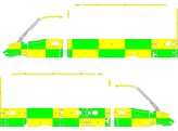 Striping Mercedes Sprinter Box Body Battenburg Green/Yellow/White  left   right   HVZ zone1