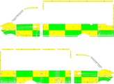 Striping MAN TGE/Strobe Box Body Battenburg Green/Yellow/White HVZ Westhoek _05446