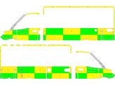 Striping Mercedes Sprinter Box Body Strobel Battenburg Green/Yellow/White KIT  left   right  Nage fl