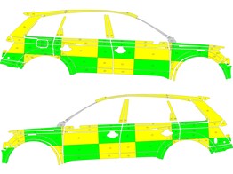 Striping Audi Q7 2015- - Battenburg KIT Vert/Jaune  gauche   droite 