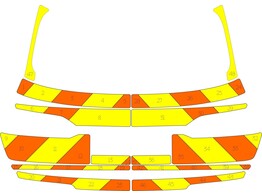 Striping Audi Q7 2023- - Chevrons Orange/Yellow 15 cm