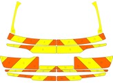 Striping Audi Q7 2023- - Chevrons Orange/Jaune 15 cm