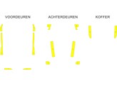 Striping Ssangyong Rexton bandes a l interieur des portes/coffre Avery Prismatic T11513 JAUNE