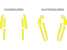 Striping Ford Explorer 2022 - Bandes a l interieur des portes et couvercle de coffre T11513 Jaune