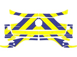 Striping MG - Chevrons T11500 Blue/Yellow 10 cm