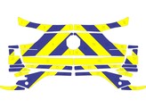 Striping MG - Chevrons T11500 Blue/Yellow 10 cm