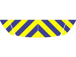 Striping MG 2022- Half Chevrons Motorhaube T11500 Blau/Gelb 10cm