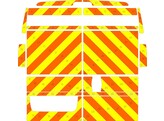 Striping Citroen Jumper/Fiat Ducato/Peugeot Boxer H2 2006- Chevrons T7500 Rouge/Jaune 10 cm - 2 port