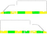 Striping Mercedes Sprinter Box Body half Battenburg Green/Yellow/White  left   right  Zds Brabant-Wa