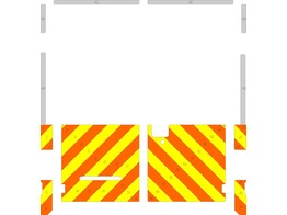 Striping Mercedes Sprinter Kast Half Chevrons Oranje/Geel Klasse 3 10cm Zds Brabant-Wallon