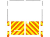 Striping Mercedes Sprinter Kast Half Chevrons Oranje/Geel Klasse 3 10cm Zds Brabant-Wallon