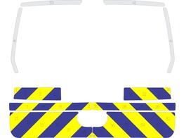 Chevronpatroon Koffer Politie klasse 3 geel/blauw