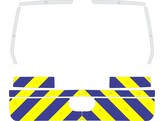 Chevronpatroon Koffer Politie klasse 3 geel/blauw