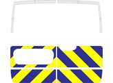 Chevronpatroon Achterdeuren Mercedes Vito Politie Klasse 3 Geel/blauw 10 cm