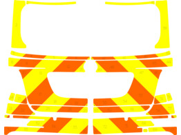 Striping Mercedes ML 2010 - Chevrons T11500 Orange/Yellow 15 cm MUG/SMUR