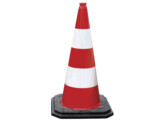 Cone de signalisation Reflex  film rouge/blanc reflechissant rouge/blanc classe II  750mm