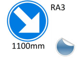 Selbstklebendes Verkehrsschild D1 Klass III Folie 3M 1100mm