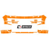 Arisco Bumpers VW Transporter T6 2016 2021 Avery Prismatic Fluo Oranje met Barn Doors en koplampsproeiers - achterkant PS