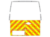 Striping Volkswagen Crafter 2017 H3 - Half Chevrons  unter Scheiben  T11500 Orange/Gelb/Wei  10 cm O