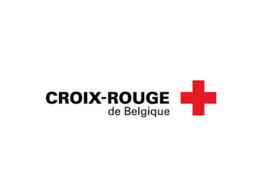 Logo 2 couleurs - vinyl Croix-Rouge de Belgique 180x24 cm  Noir/Rouge 