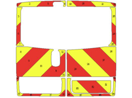 Striping Renault Trafic rear chevrons red/yellow 20cm Takeldienst LD