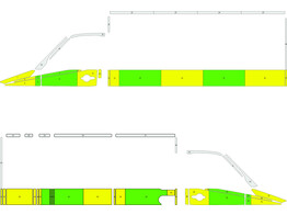 Striping Mercedes Sprinter Box Body half Battenburg Green/Yellow/White  left   right  RKV Beveren