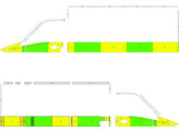 Striping Mercedes Sprinter Caisse half Battenburg Vert/Jaune/Blanc  gauche   droite  RKV Beveren