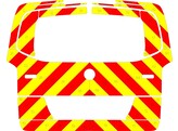 Striping Mercedes Vito 2015 - Chevrons T7500 Red/Yellow 10 cm - with boot lid and window   leds