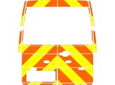 Striping MAN TGE/Volkswagen Crafter 2017 H3 - Chevrons Avery Prismatic Orange/Yellow 20 cm 2 rear do