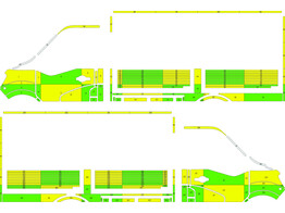 Striping Master Caisse Battenburg Vert/Jaune/Blanc double volets Croix-Rouge de Belgique