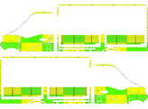 Striping Renault Master Box Body Battenburg Green/Yellow/White double blinds Croix-Rouge de Belgique